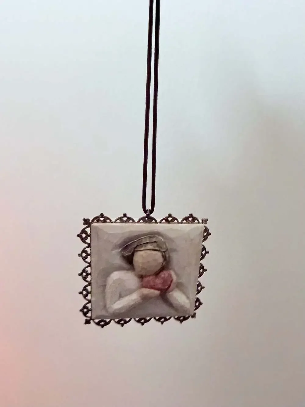 Willow Tree From The Heart Metal Edge Ornament